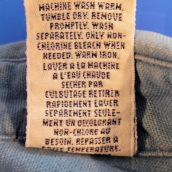 Eddie Bauer Mens Chamois Flannel Button Up Blue Long Sleeve Cotton Size XL Flaw - Picture 8 of 12